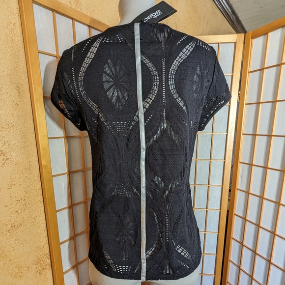 🆕 Bebe sport, lace/ knit top, LG, NEW with tags - Picture 10 of 10